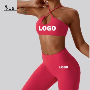 SC1061 Sport Bra и гамаши комплект йога конюнто йога костюм за жени на открито фитнес износване